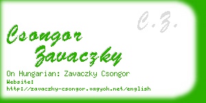 csongor zavaczky business card